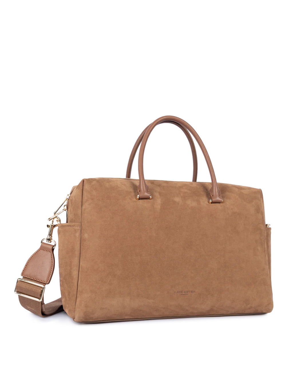 LANCASTER Grande Borsa Shopping Suède Cube Camel