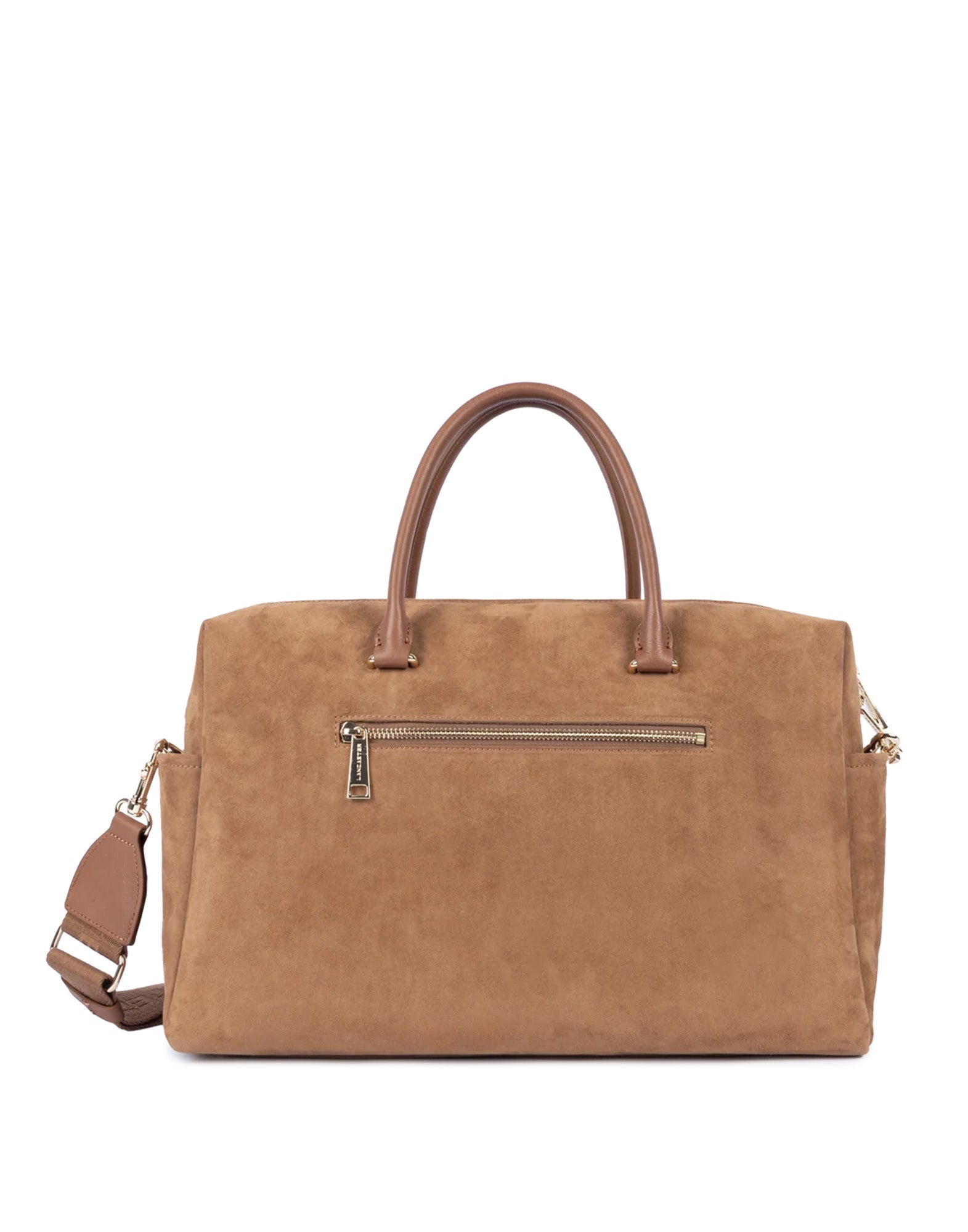 LANCASTER Grande Borsa Shopping Suède Cube Camel
