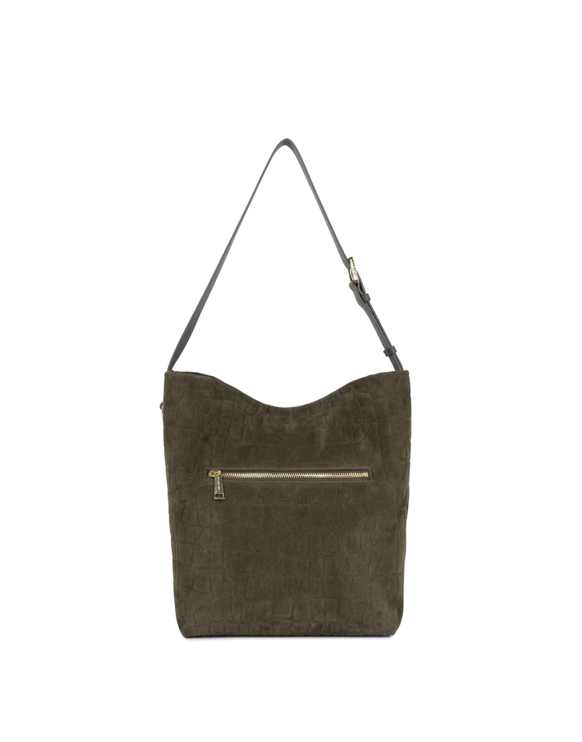 LANCASTER Borsa a Secchiello Suède Exo Kaki