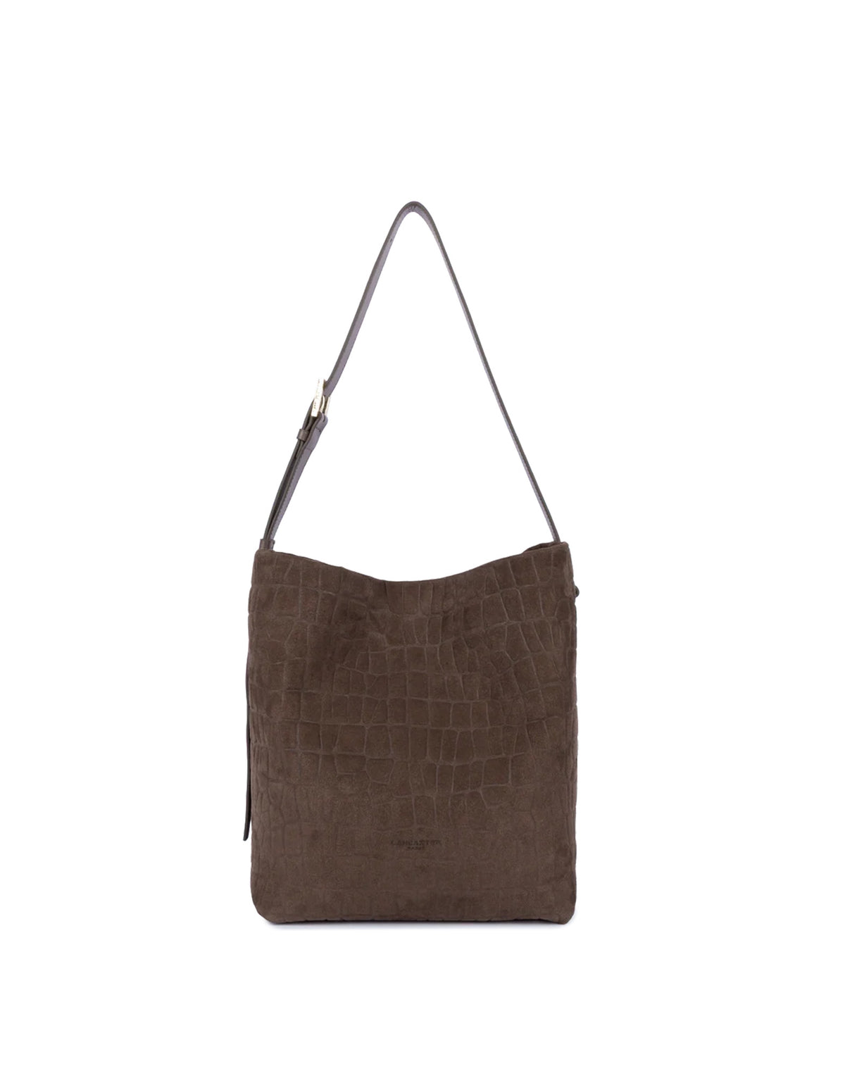 LANCASTER Borsa a Secchiello Suède Exo Marron