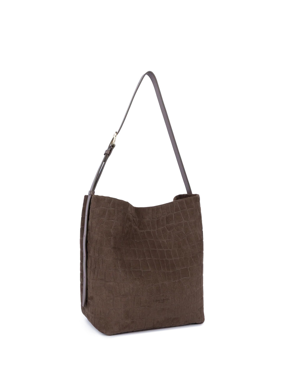 LANCASTER Borsa a Secchiello Suède Exo Marron