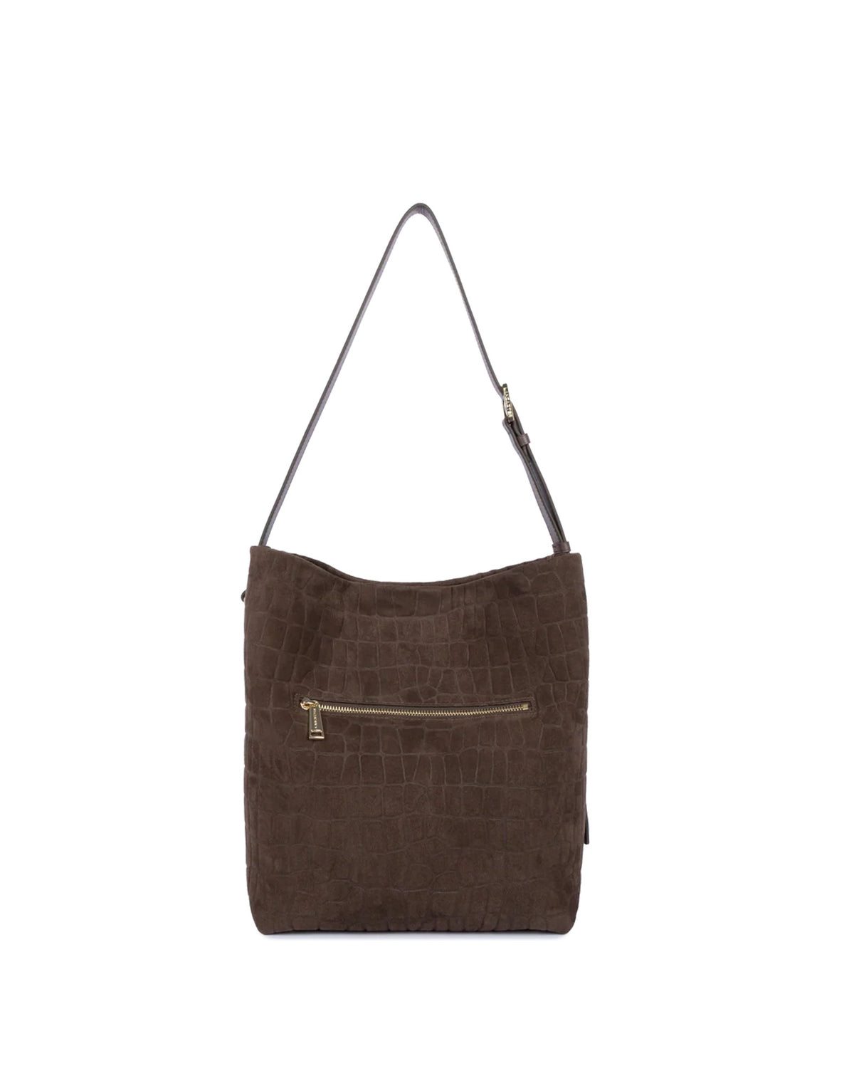 LANCASTER Borsa a Secchiello Suède Exo Marron