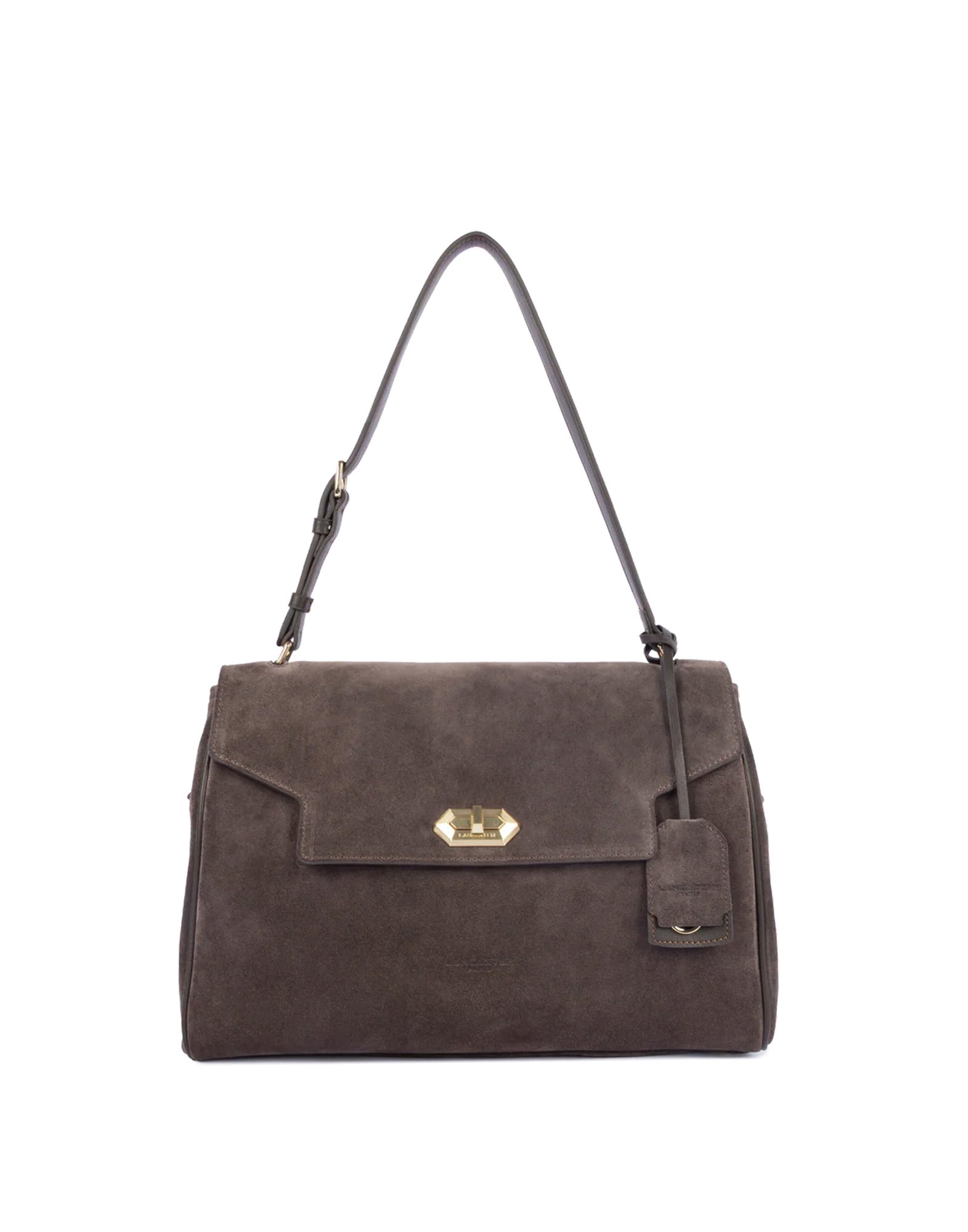 LANCASTER Suède Grace Borsa Shopping a Spalla Marron