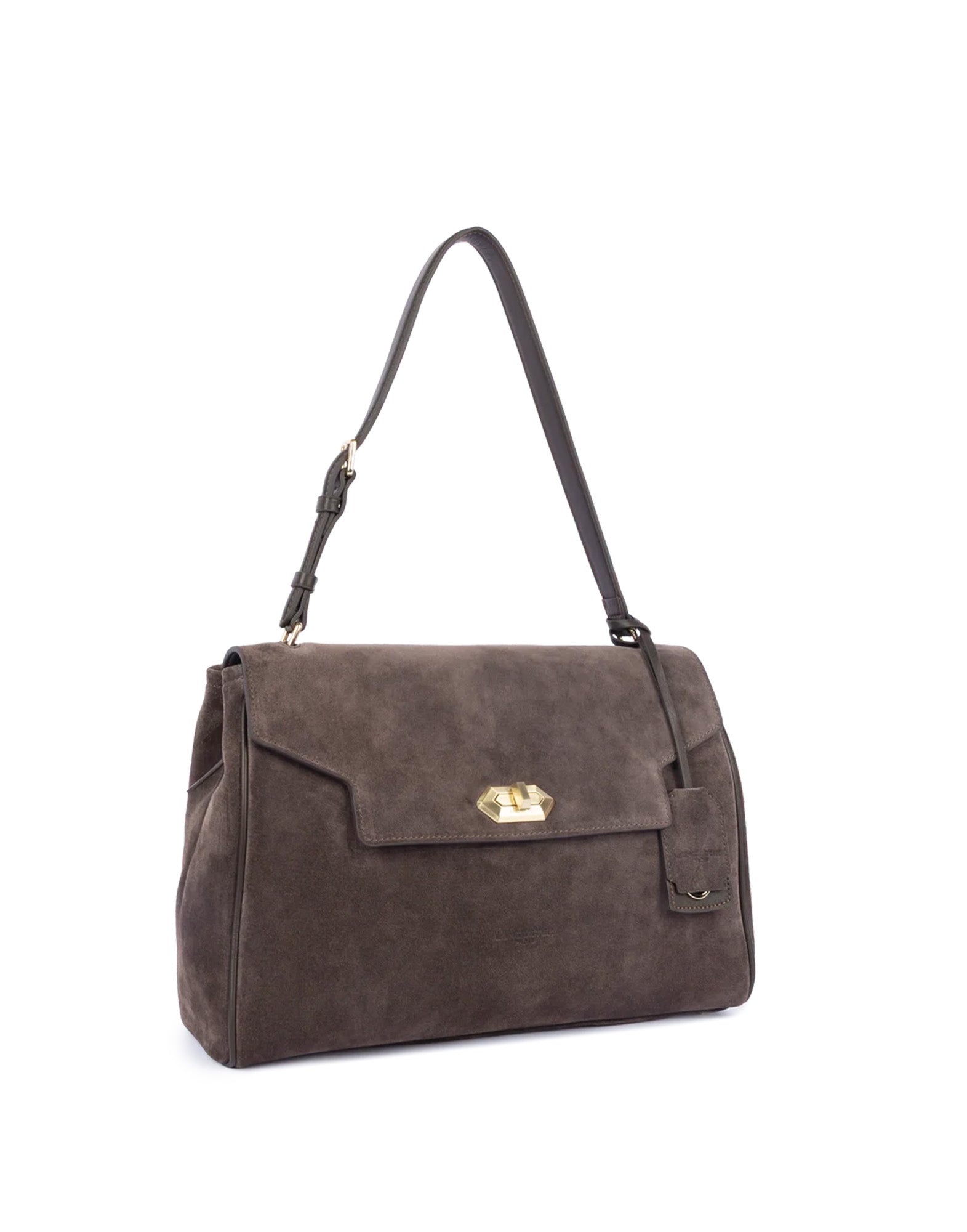 LANCASTER Suède Grace Borsa Shopping a Spalla Marron