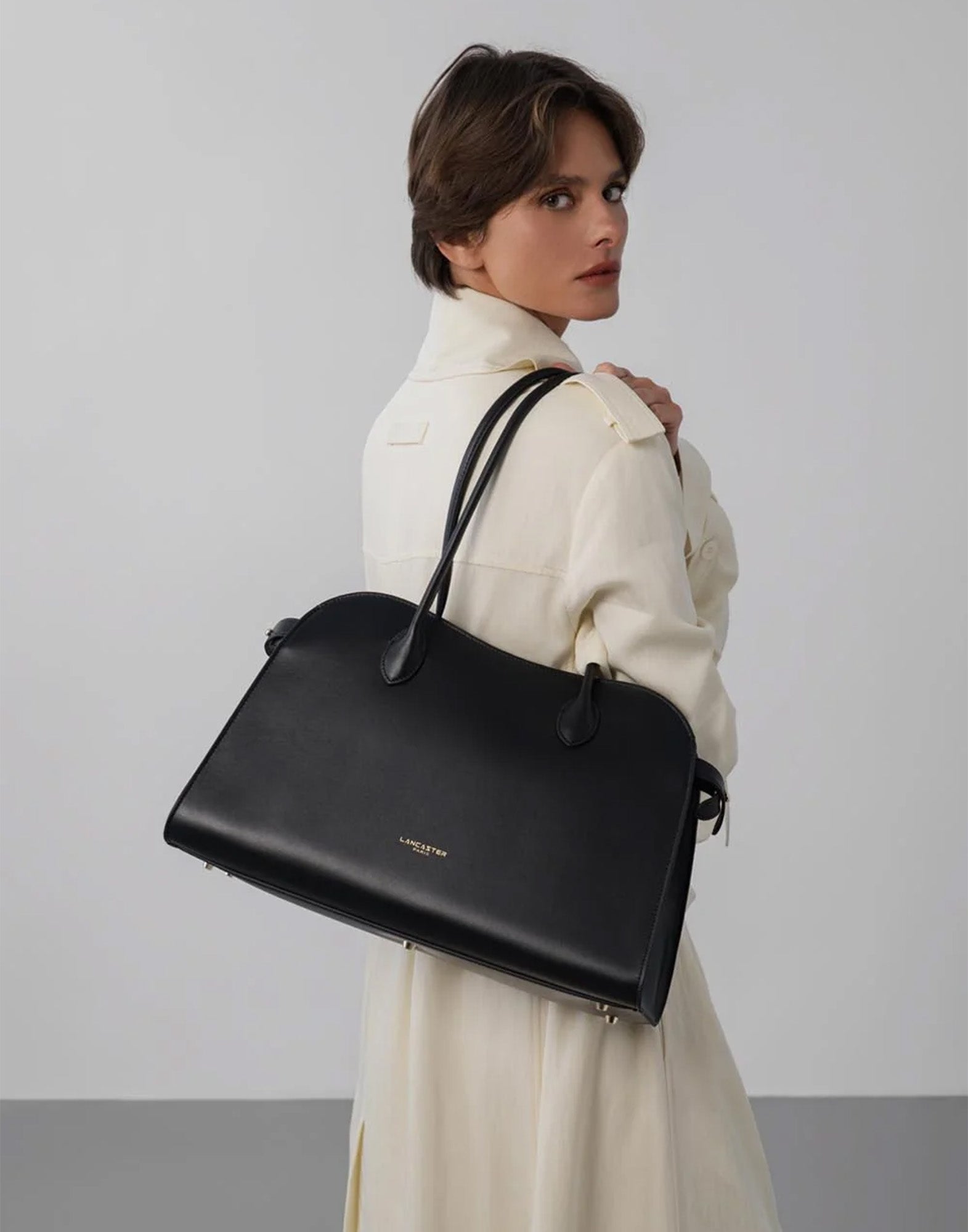 LANCASTER Borsa Grande a Spalla Donna Hopper Noir