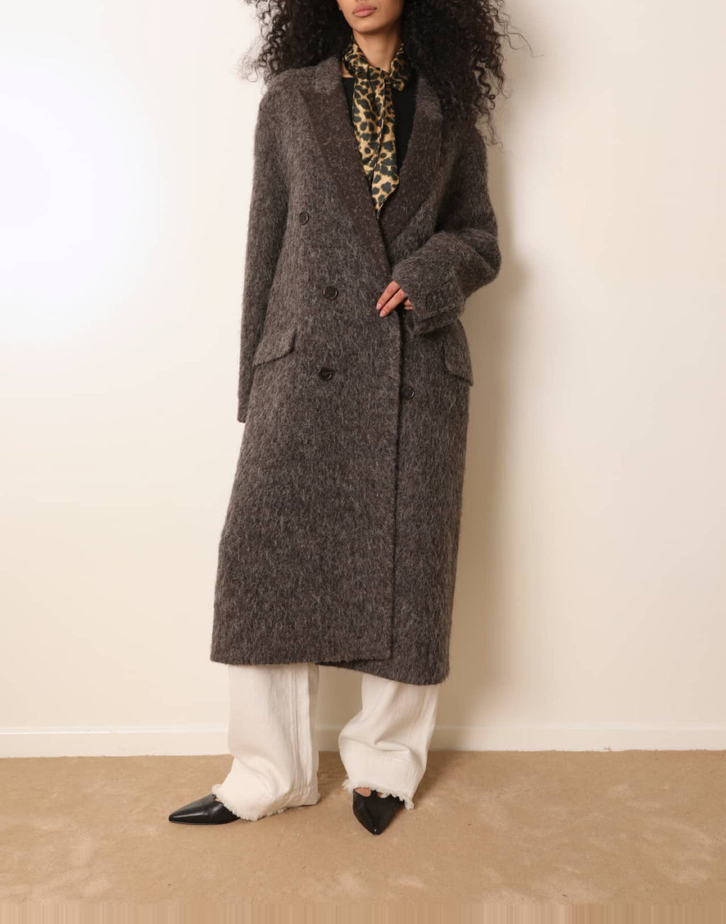 LAURENCE BRAS Cappotto Lord Doppiopetto Marrone Scuro