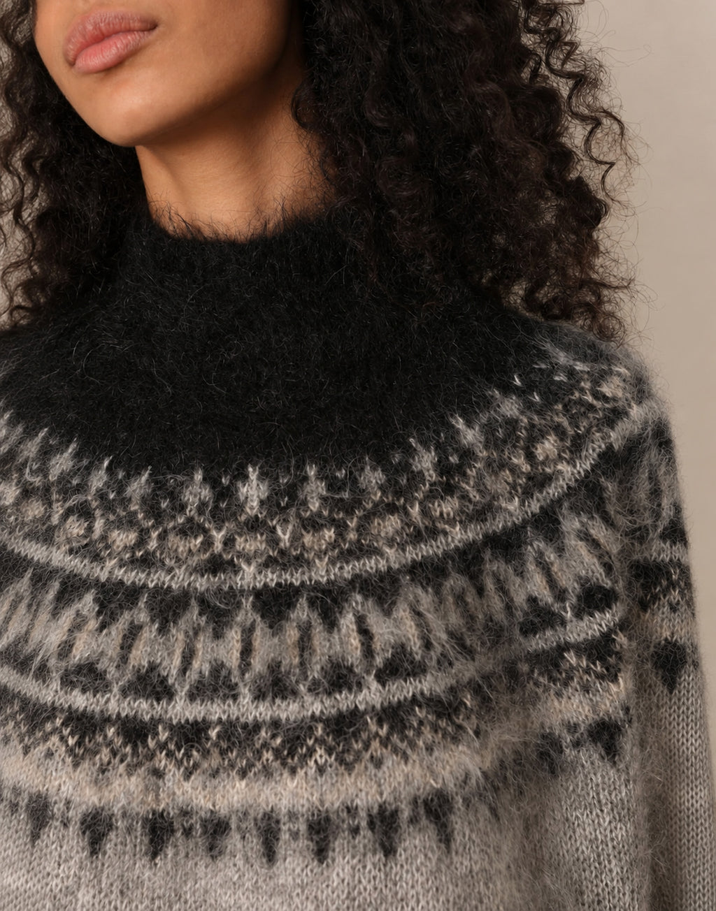 LAURENCE BRAS Maglione Carrure Jacquard Grigio