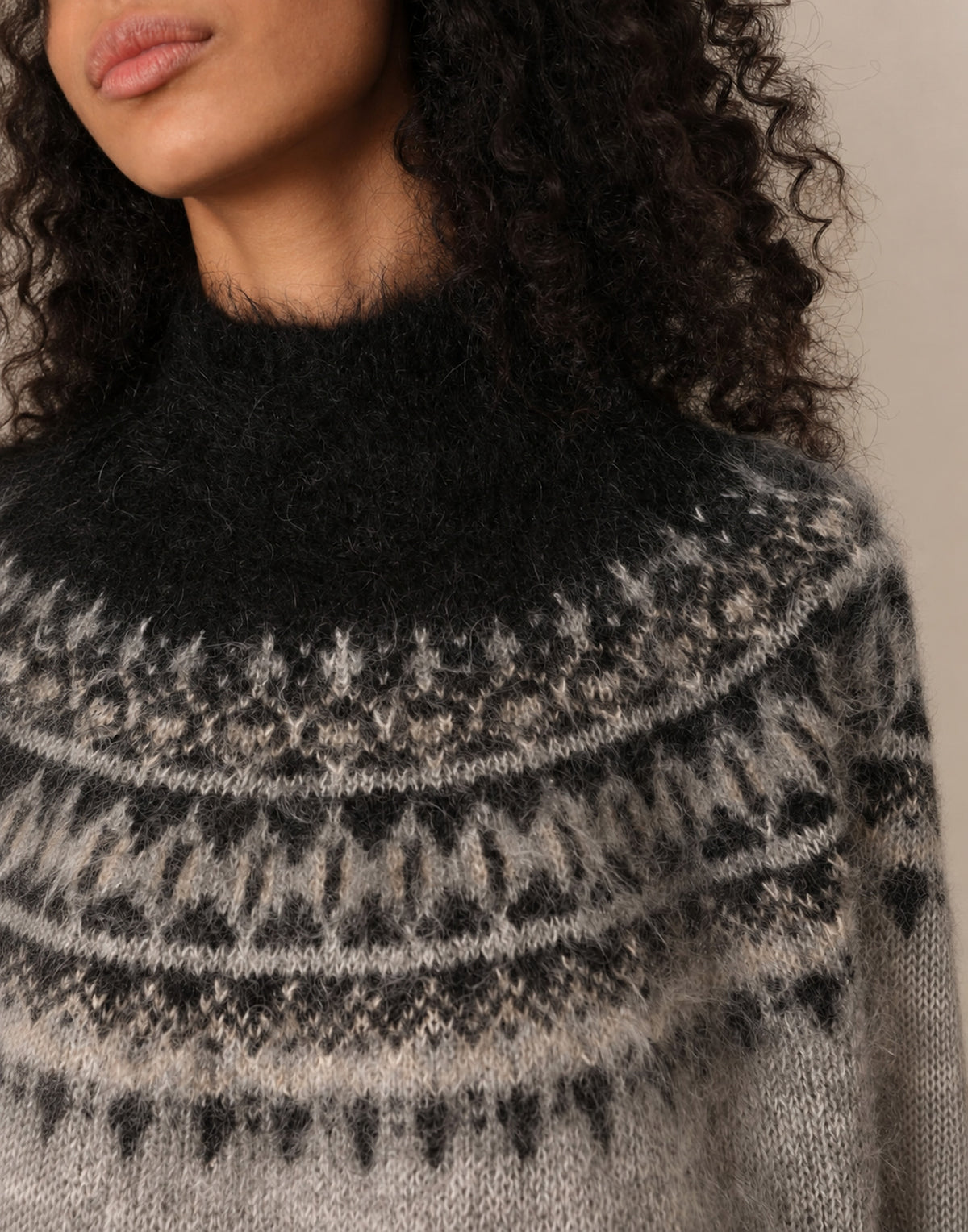 LAURENCE BRAS Maglione Carrure Jacquard Grigio