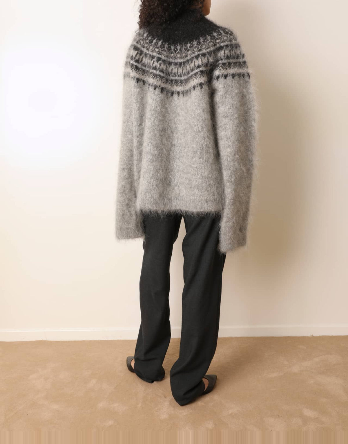 LAURENCE BRAS Maglione Carrure Jacquard Grigio