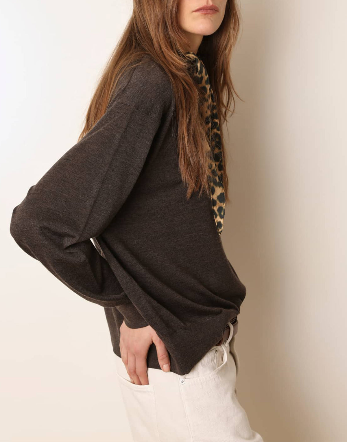 LAURENCE BRAS Maglione in Lana Marrone