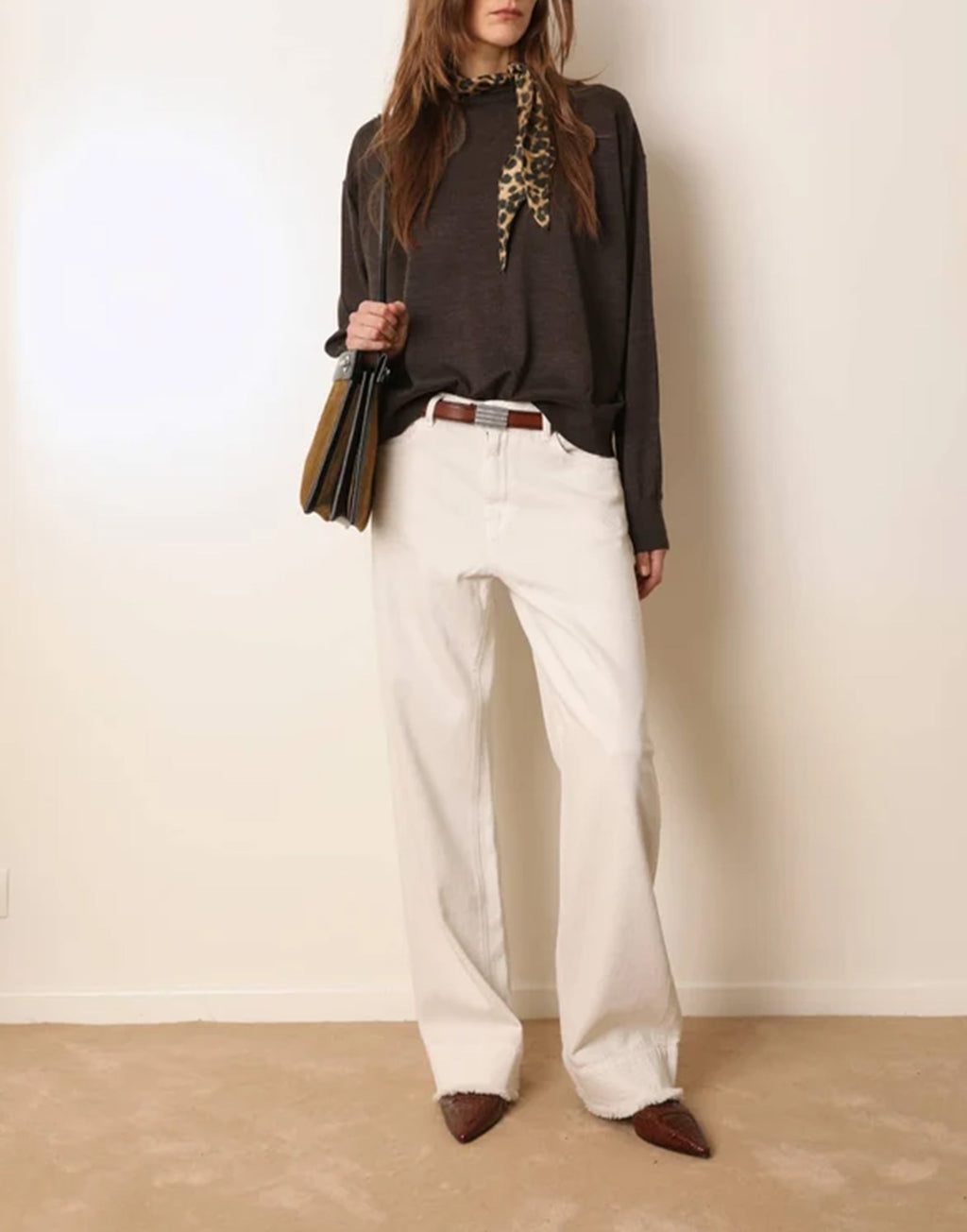 LAURENCE BRAS Maglione in Lana Marrone