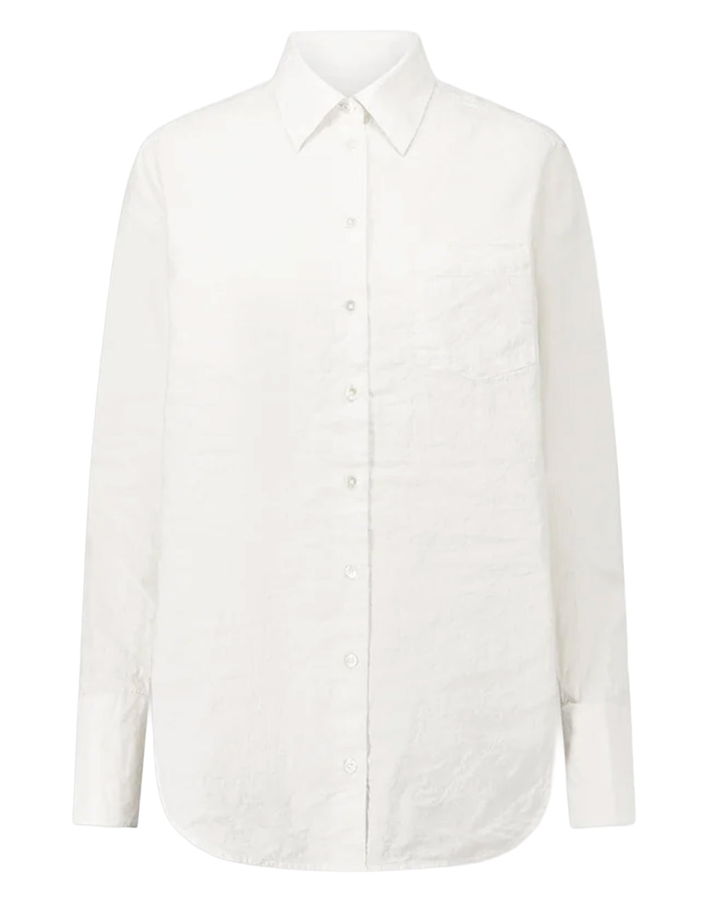 LAURENCE BRAS Camicia in Cotone Stropicciato Bianca