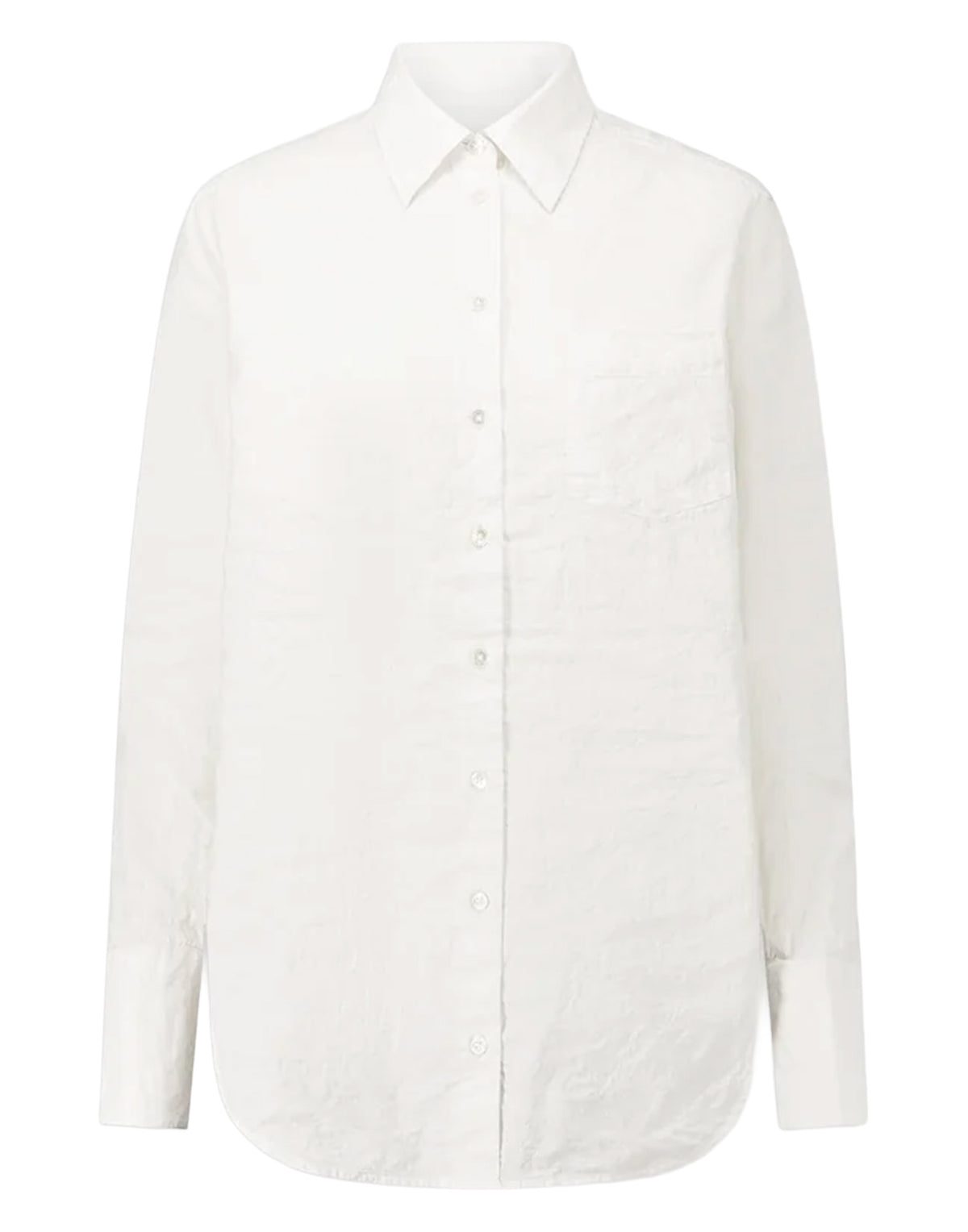 LAURENCE BRAS Camicia in Cotone Stropicciato Bianca