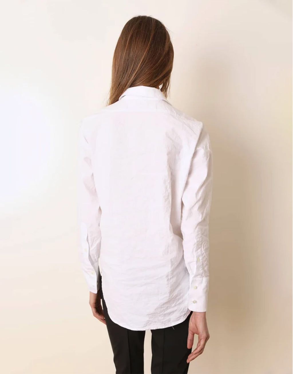 LAURENCE BRAS Camicia in Cotone Stropicciato Bianca
