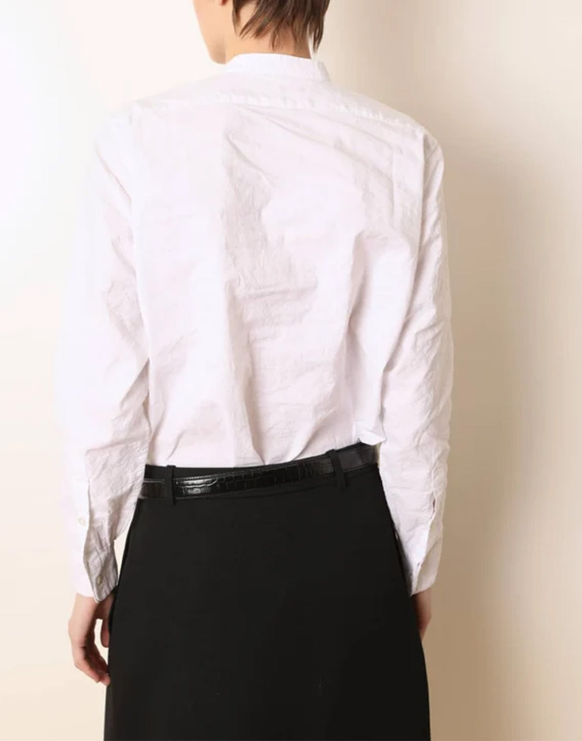LAURENCE BRAS Blusa con Rouches in Cotone Bianca