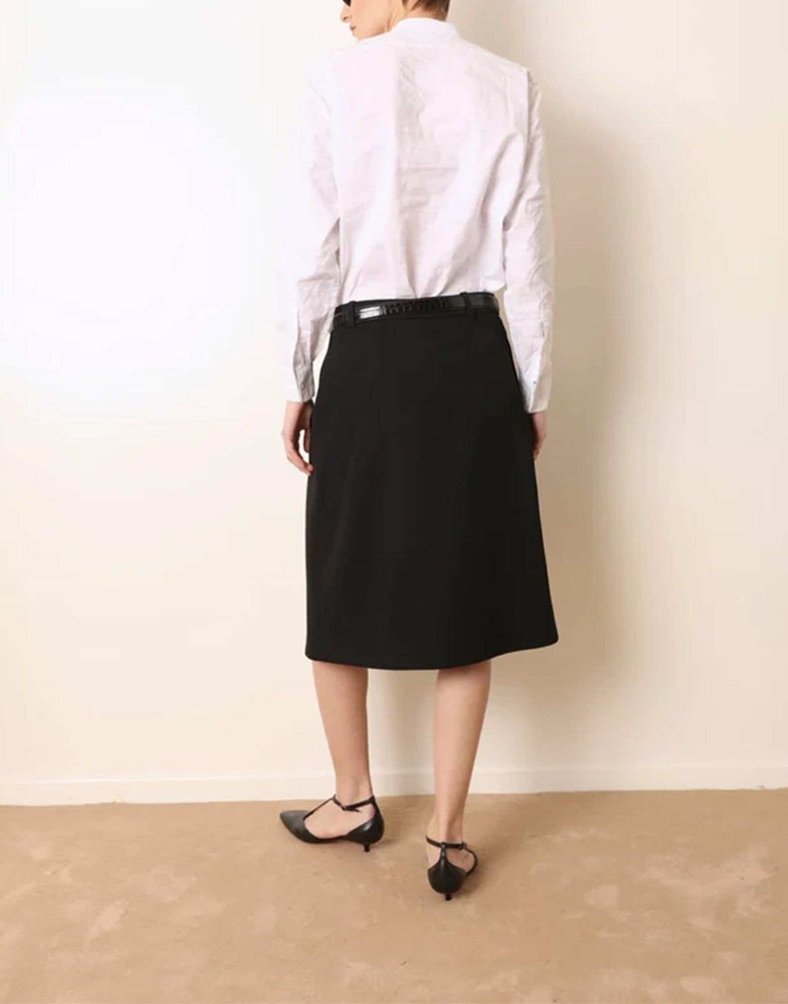 LAURENCE BRAS Blusa con Rouches in Cotone Bianca
