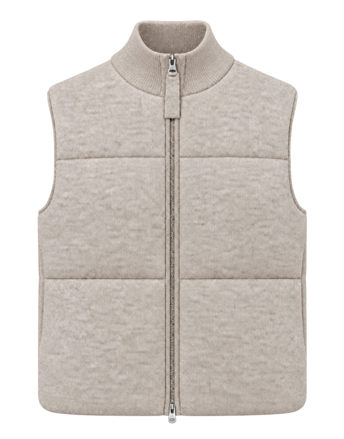 MAJESTIC FILATURES Piumino Smanicato in Lana Merino e Cashmere Ecrù