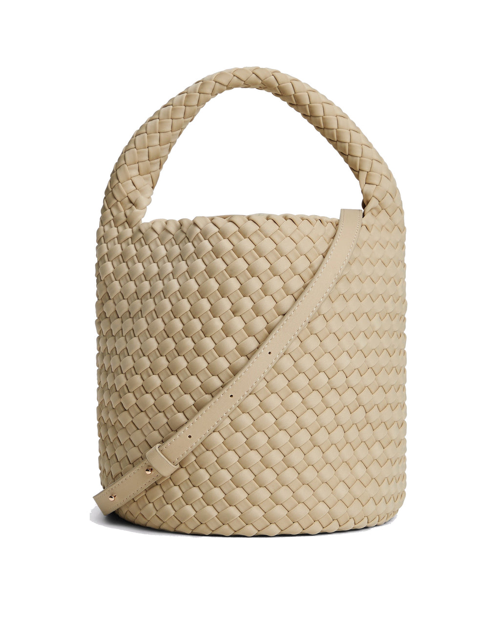 MARREA Borsa a Cestino Basket in Neoprene Intrecciato No Tan Lines