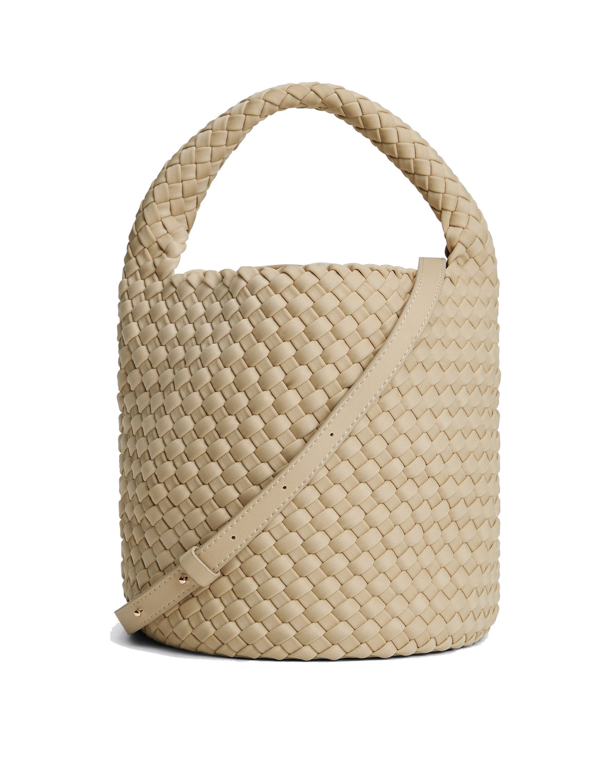 MARREA Borsa a Cestino Basket in Neoprene Intrecciato No Tan Lines