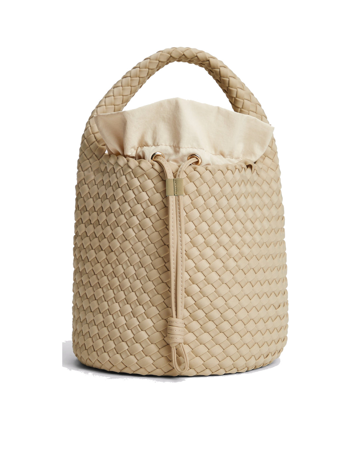 MARREA Borsa a Cestino Basket in Neoprene Intrecciato No Tan Lines