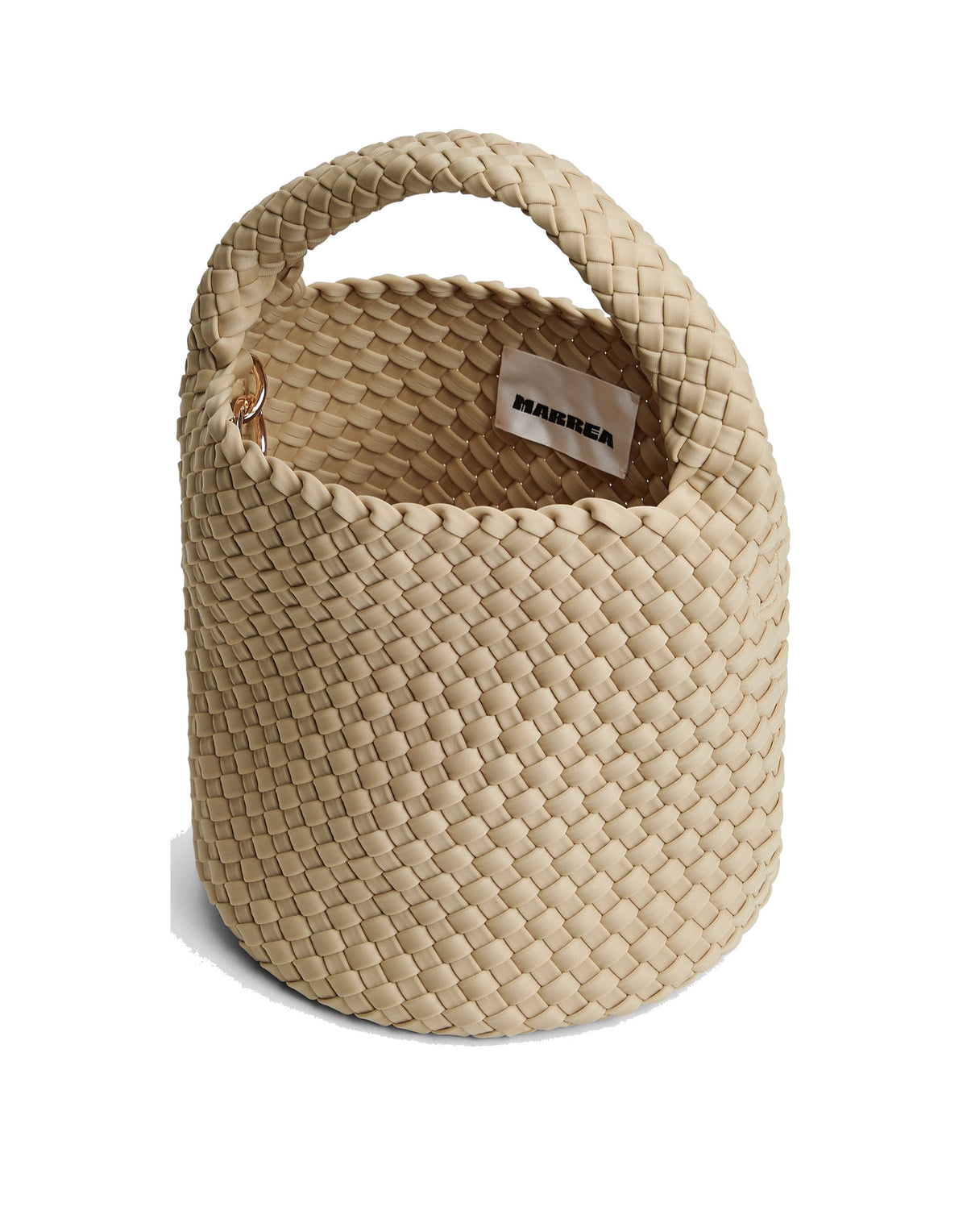 MARREA Borsa a Cestino Basket in Neoprene Intrecciato No Tan Lines
