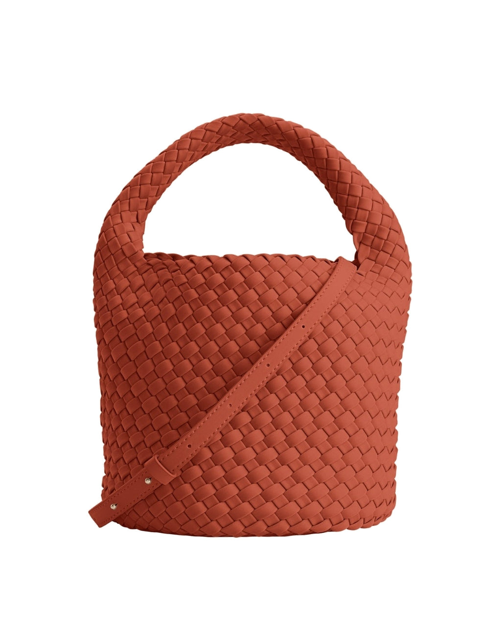 MARREA Borsa a Cestino Basket in Neoprene Intrecciato Chili Pepper