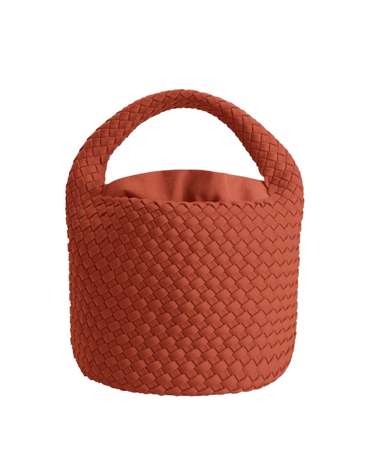 MARREA Borsa a Cestino Basket in Neoprene Intrecciato Chili Pepper