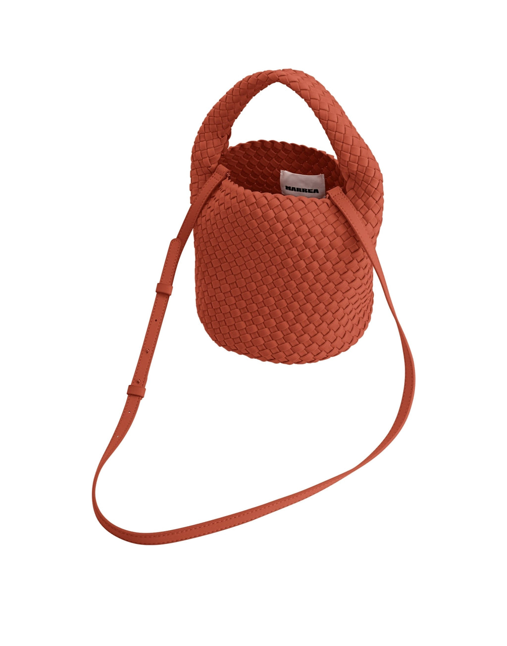 MARREA Borsa a Cestino Basket in Neoprene Intrecciato Chili Pepper