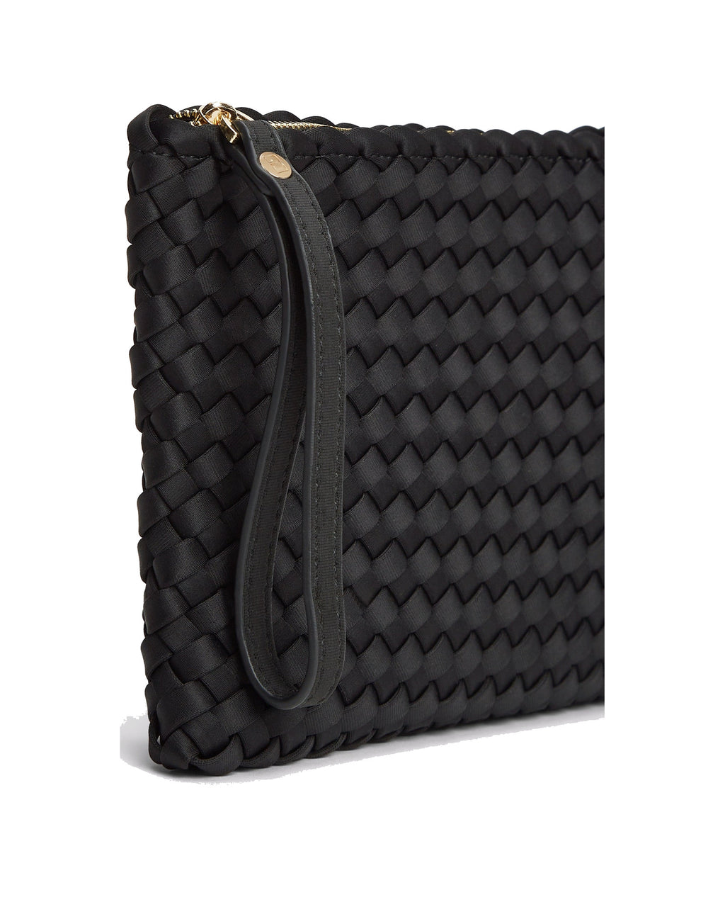 MARREA Pochette Clutch in Neoprene Intrecciato di Nero