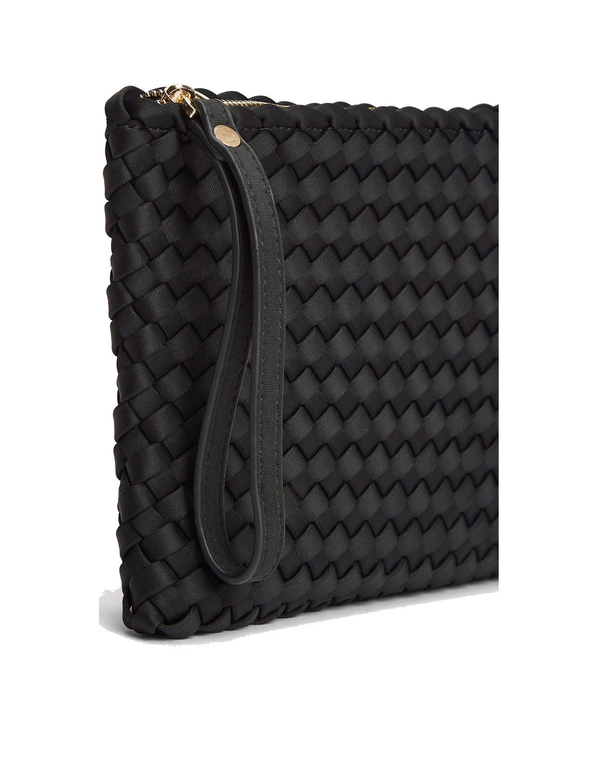 MARREA Pochette Clutch in Neoprene Intrecciato di Nero