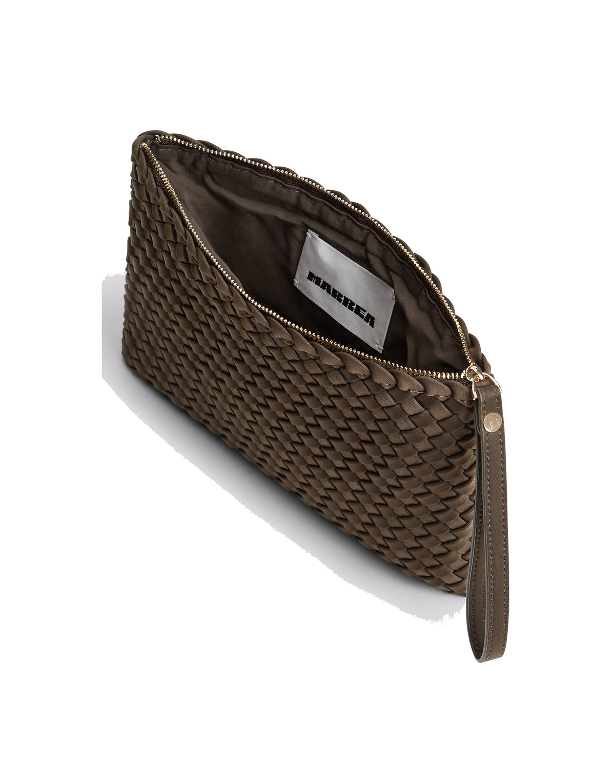 MARREA Pochette Clutch in Neoprene Intrecciato Espresso Yourself