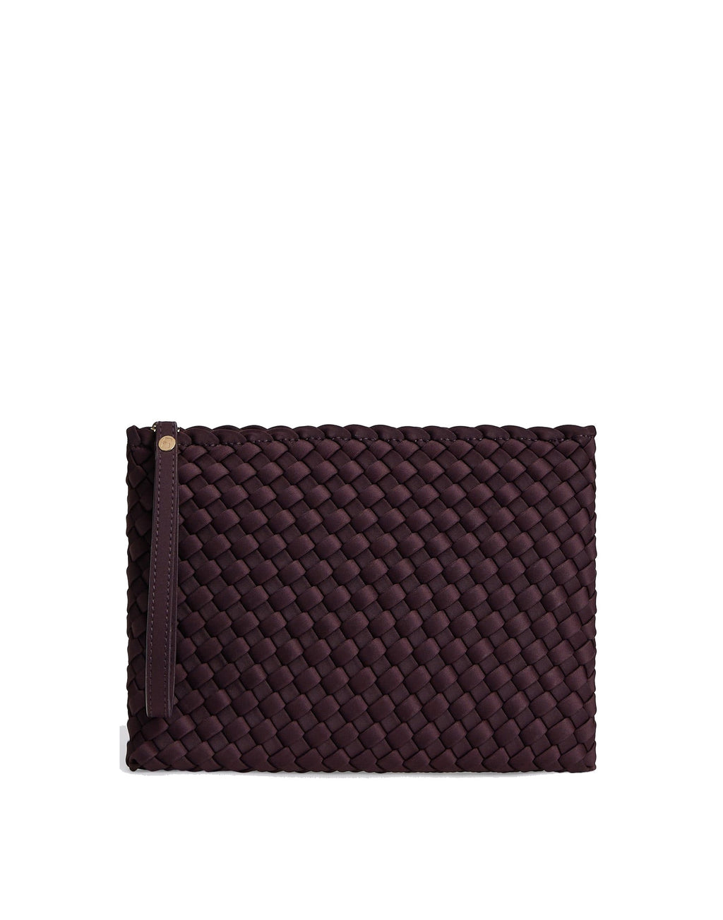 MARREA Pochette Clutch in Neoprene Intrecciato Aubergine