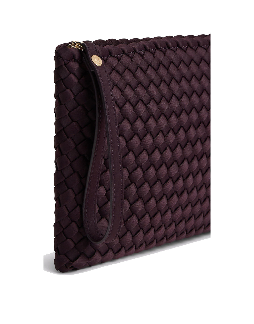 MARREA Pochette Clutch in Neoprene Intrecciato Aubergine