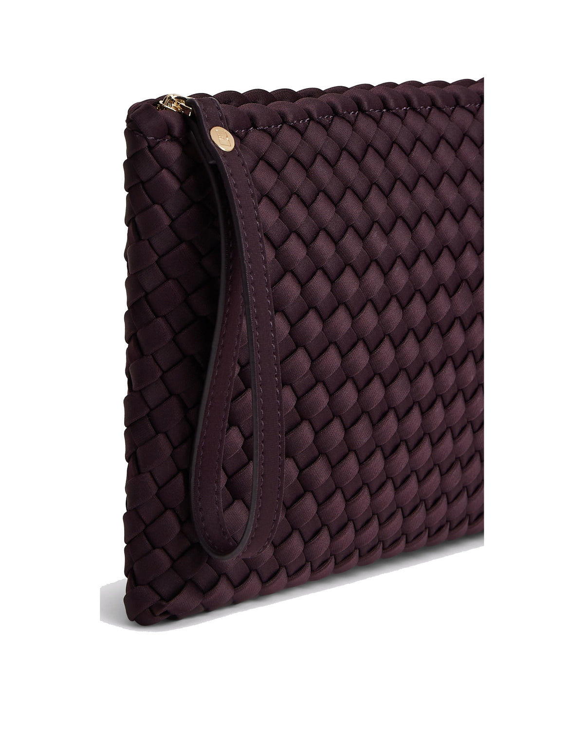 MARREA Pochette Clutch in Neoprene Intrecciato Aubergine