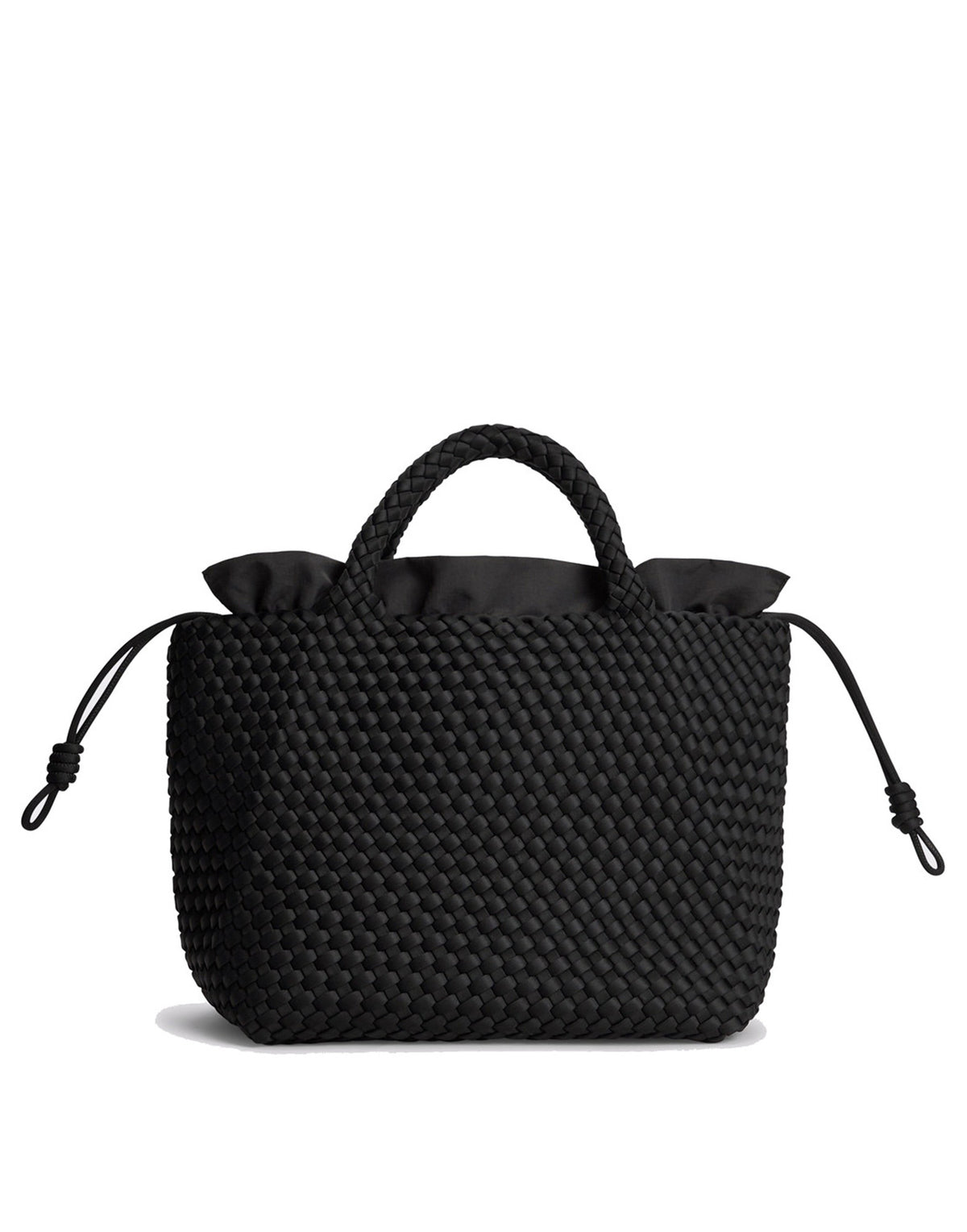 MARREA Borsa a Mano Medium in Neoprene Intrecciato di Nero