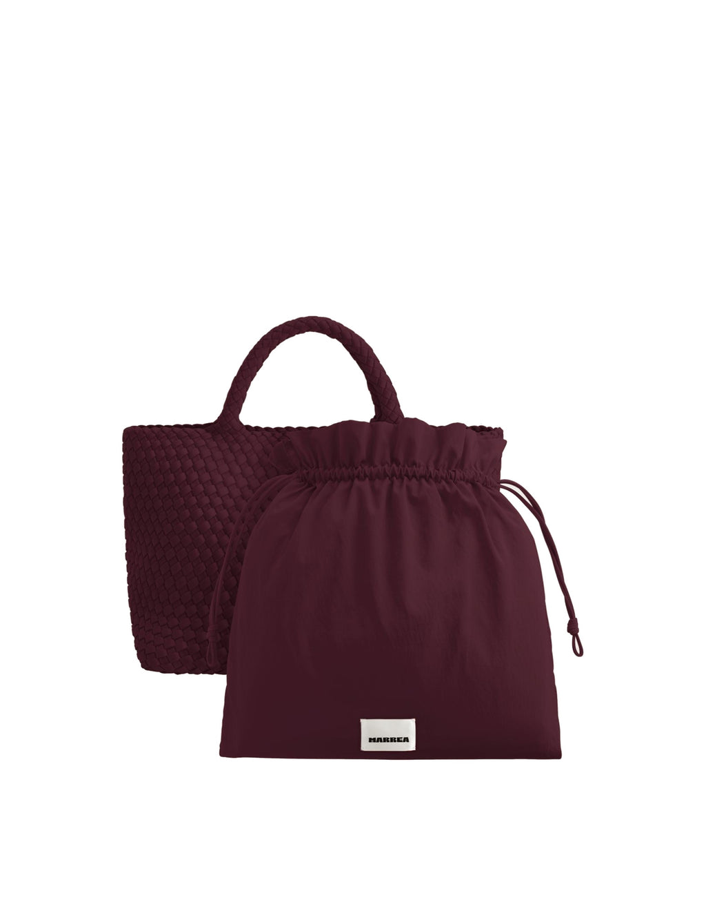 MARREA Borsa a Mano Medium in Neoprene Intrecciato Chianti Crush