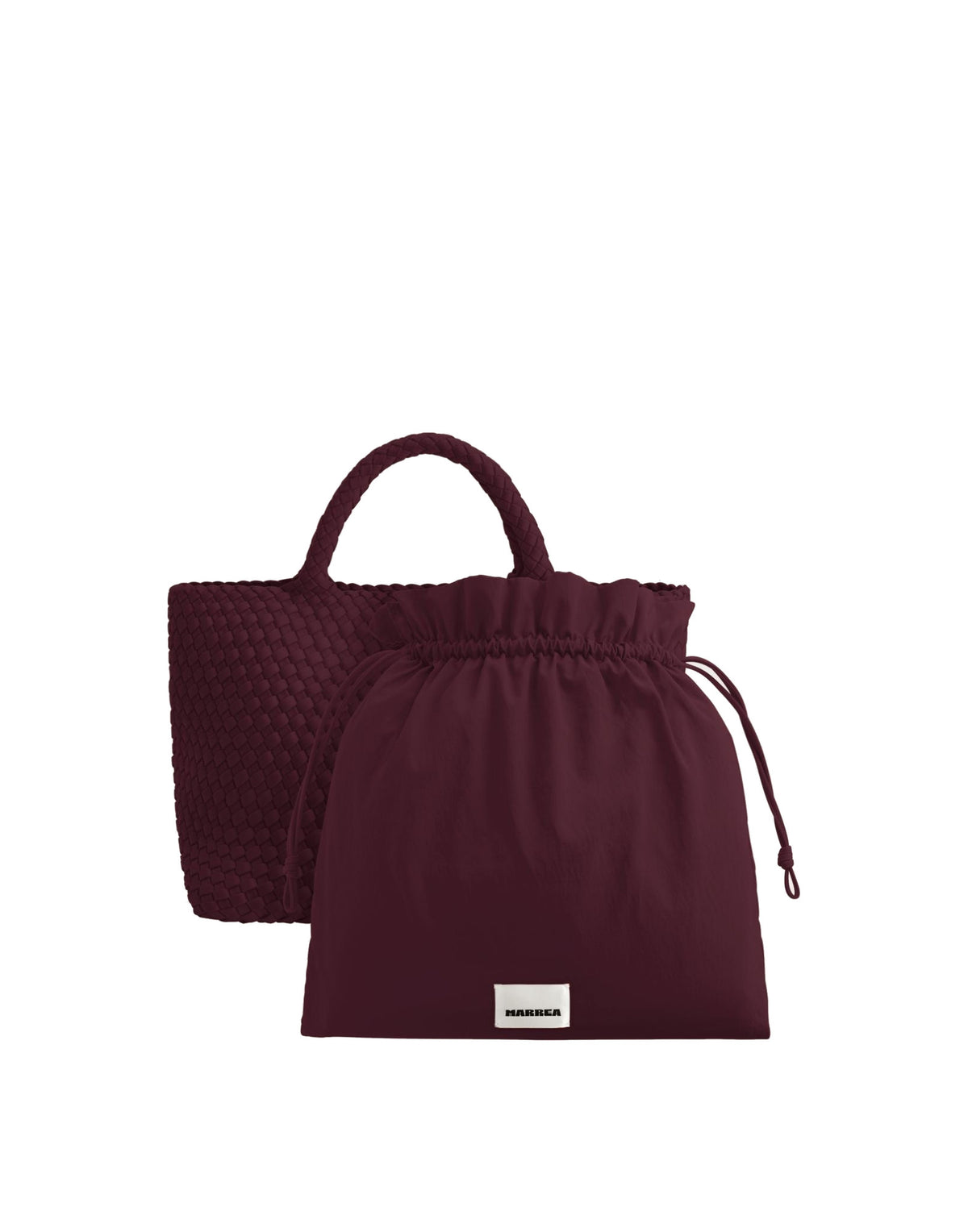 MARREA Borsa a Mano Medium in Neoprene Intrecciato Chianti Crush