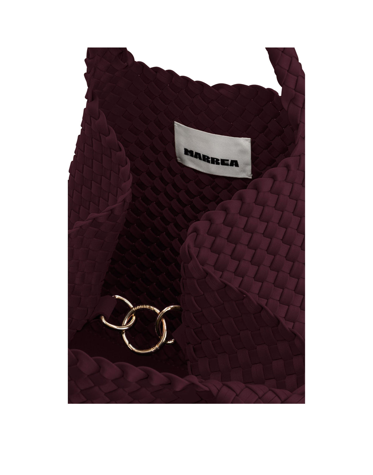 MARREA Borsa a Mano Medium in Neoprene Intrecciato Chianti Crush