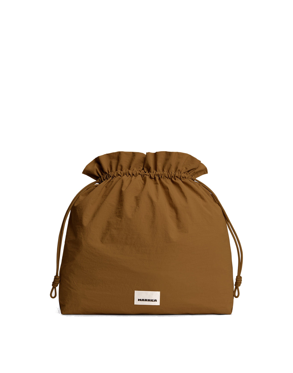 MARREA Borsa a Mano Medium in Neoprene Intrecciato Caramel Caffè