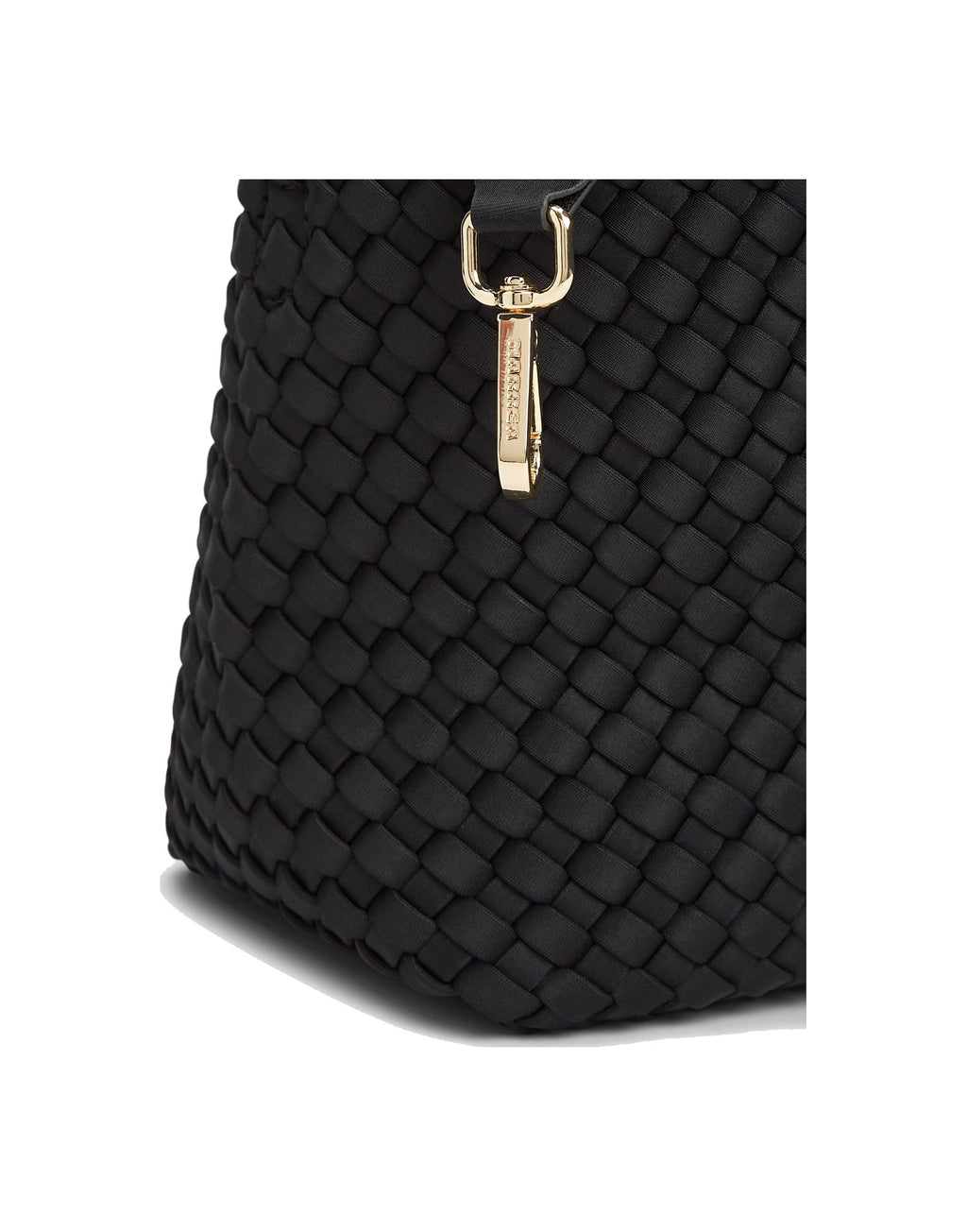 MARREA Borsa a Mano Midi in Neoprene Intrecciato di Nero