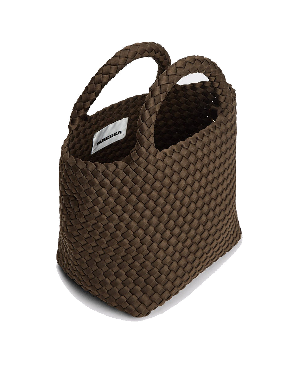 MARREA Borsa a Mano Midi in Neoprene Intrecciato Espresso Yourself