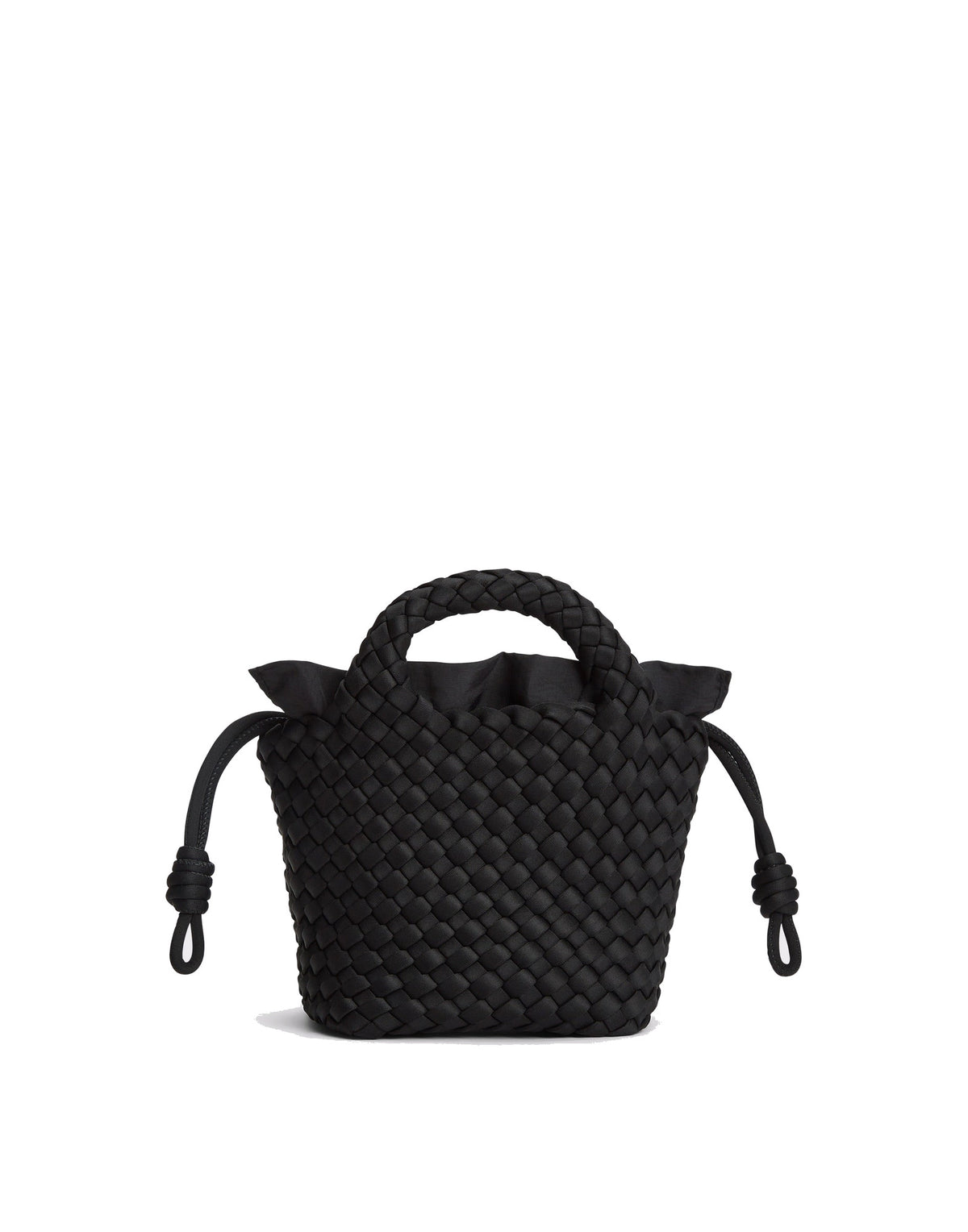 MARREA Borsa a Mano Mini in Neoprene Intrecciato di Nero