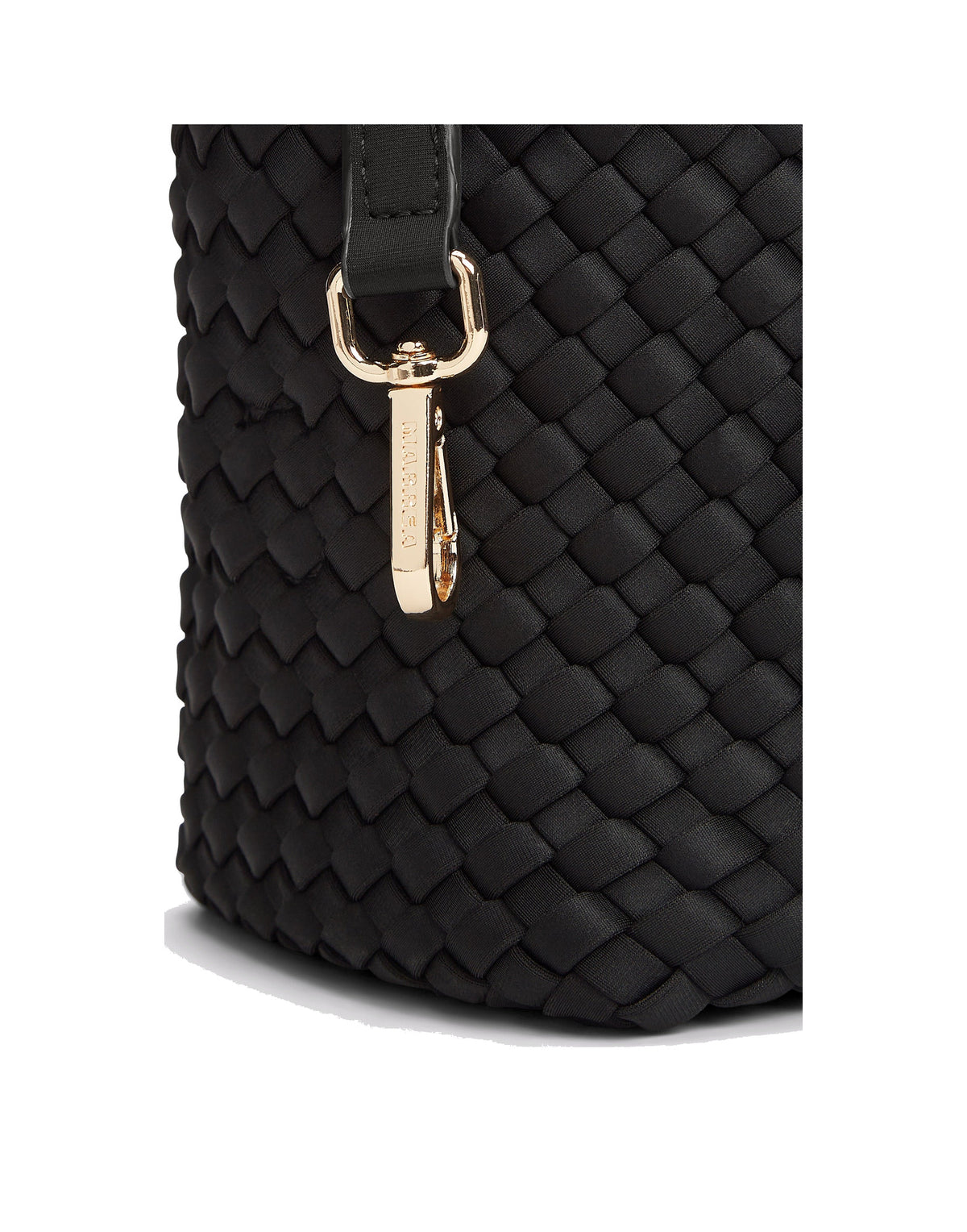 MARREA Borsa a Mano Mini in Neoprene Intrecciato di Nero