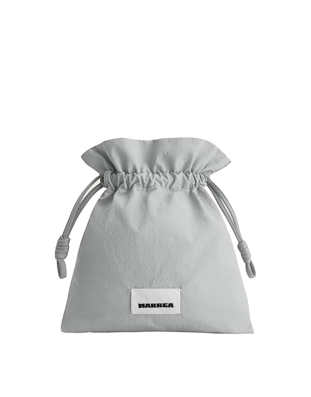 MARREA Borsa a Mano Mini in Neoprene Intrecciato Silver Seashell