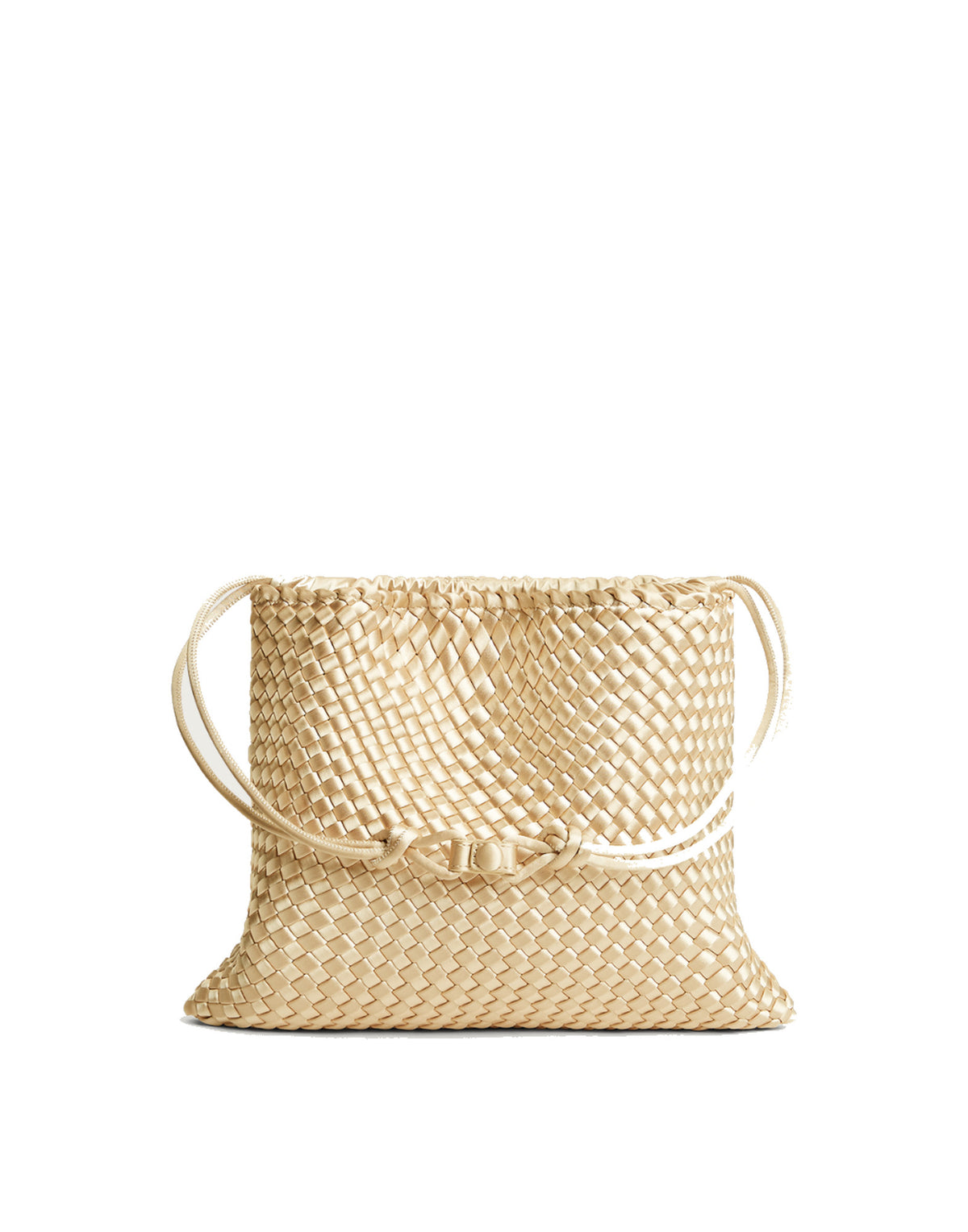MARREA Borsa Multi in Neoprene Intrecciato Champagne