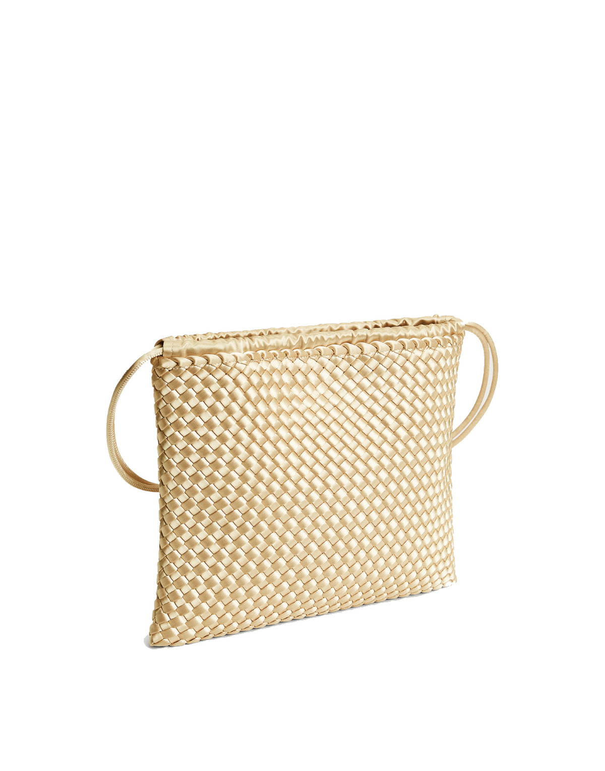 MARREA Borsa Multi in Neoprene Intrecciato Champagne