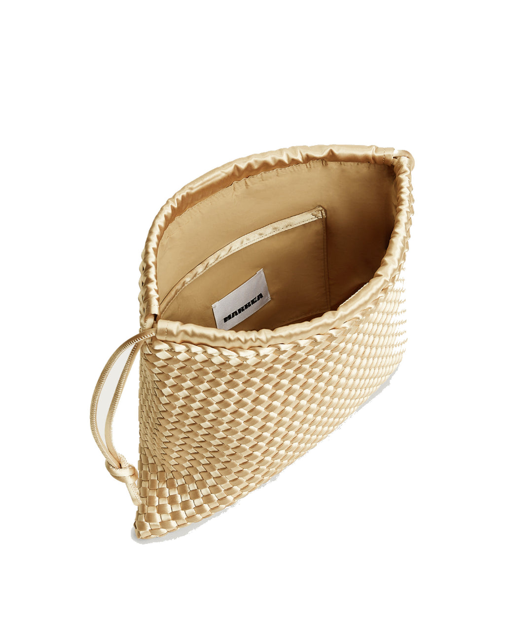 MARREA Borsa Multi in Neoprene Intrecciato Champagne