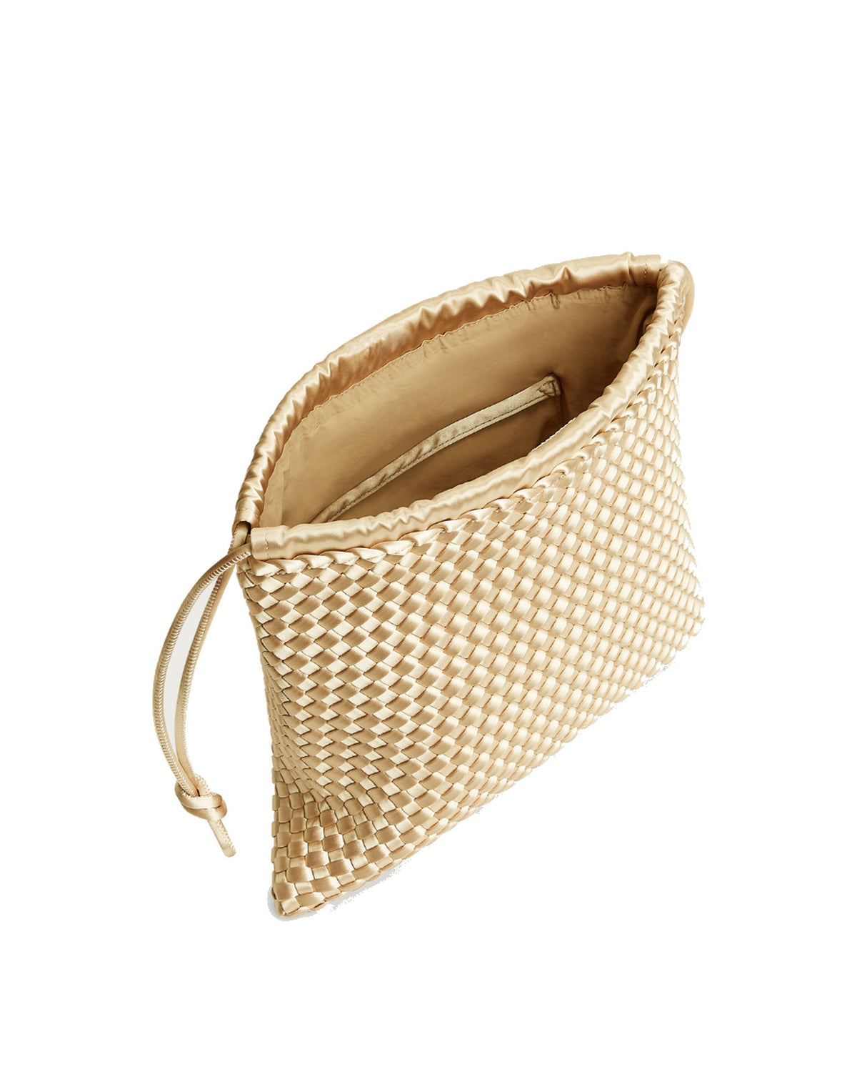 MARREA Borsa Multi in Neoprene Intrecciato Champagne