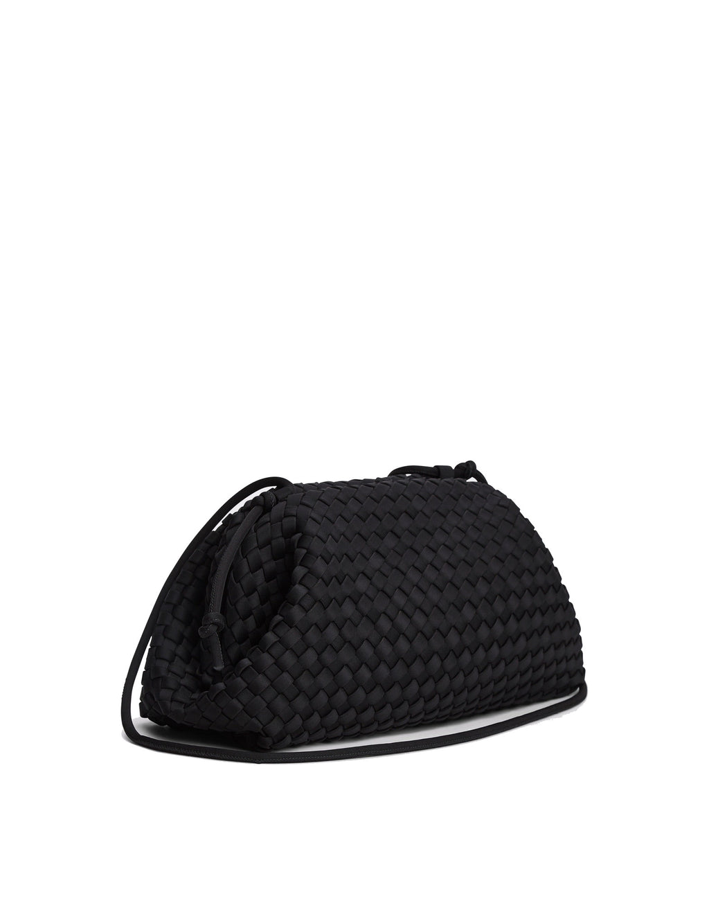 MARREA Borsa a Tracolla Pouch in Neoprene Intrecciato di Nero