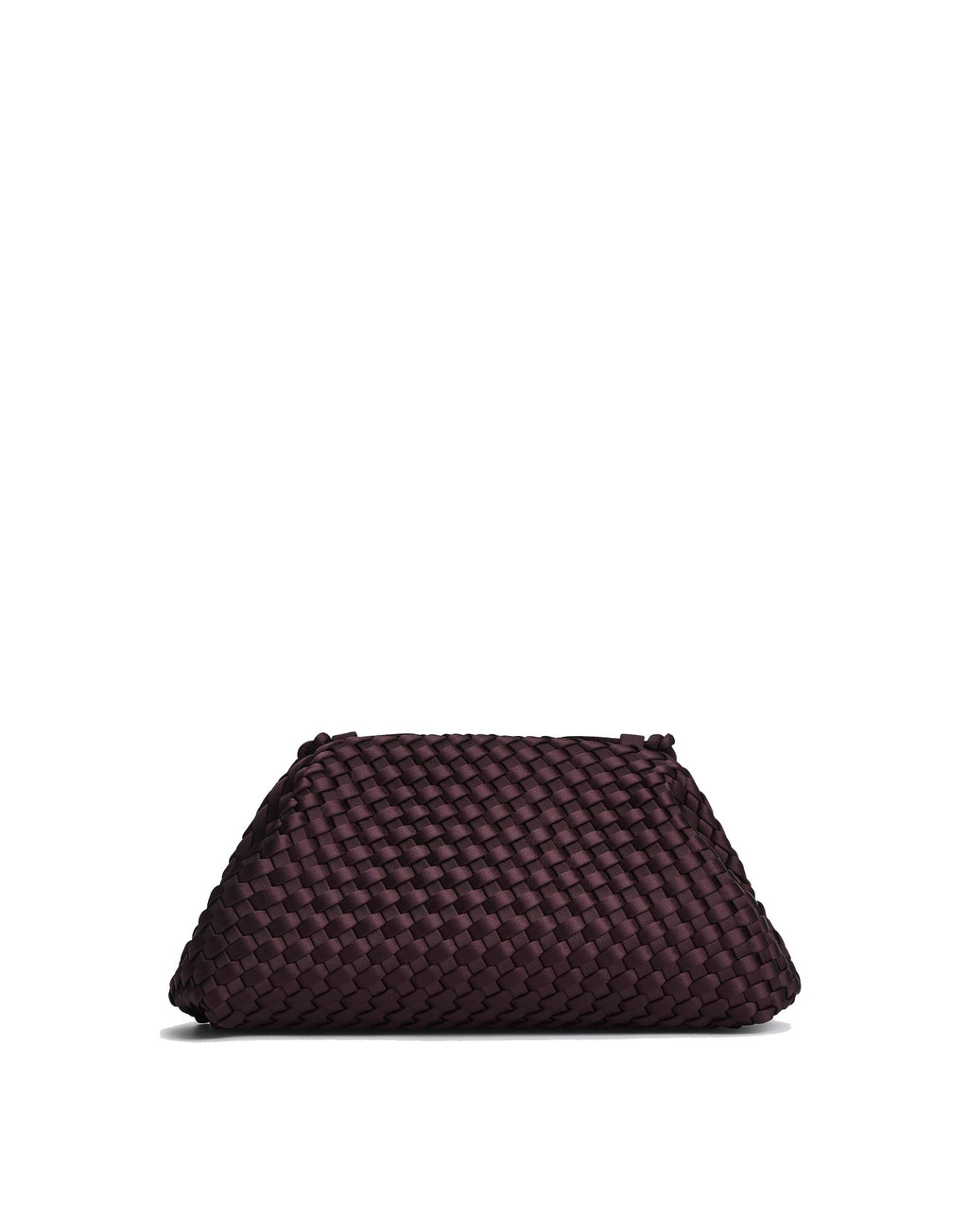 MARREA Borsa a Tracolla Pouch in Neoprene Intrecciato Aubergine Satin